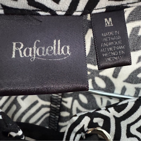 Rafaella Black White Floral Cold Shoulder Blouse M - Picture 4 of 6